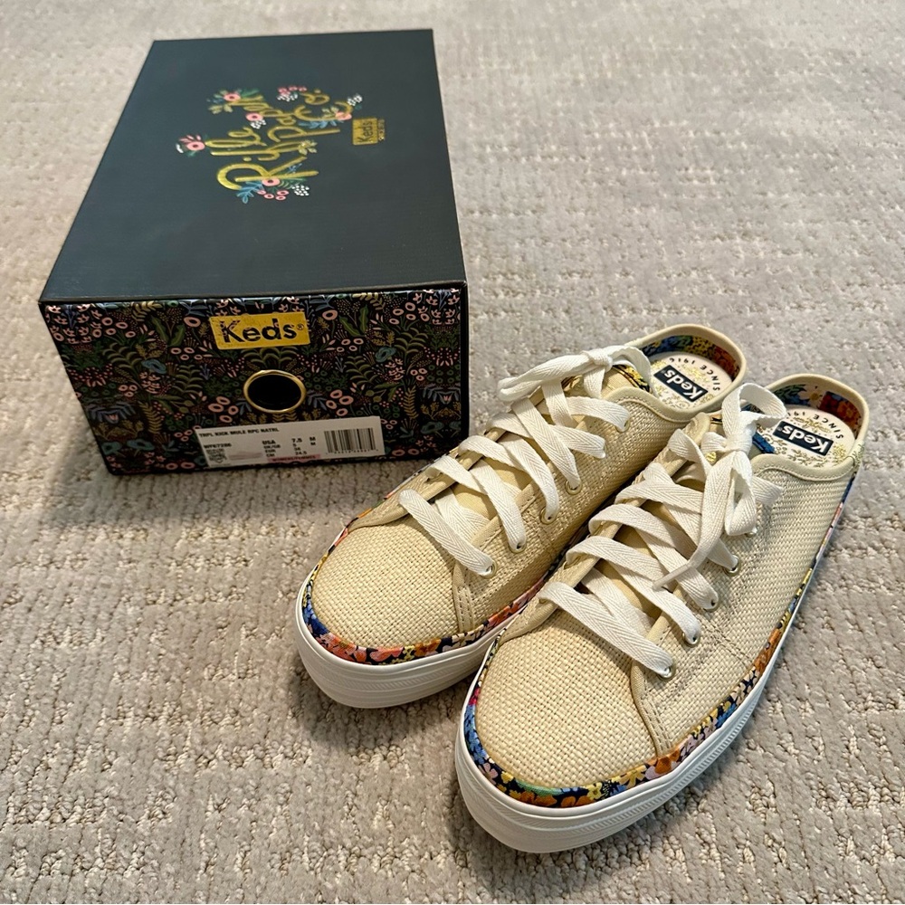 NWT Keds x Rifle Paper Co Slides
